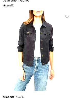 Michael Stars GRAY linen Jean Jacket